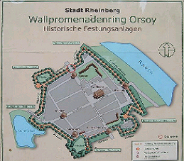 Eine Karte vom ehemaligen Wallpromenadenring in Orsoy
