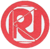 Das Logo zeigt die Buchstaben RJ in einem roten Kreis