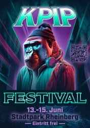 Bild zeigt das Plakat mit einem Gorilla und der Aufschrift KaPip Festival