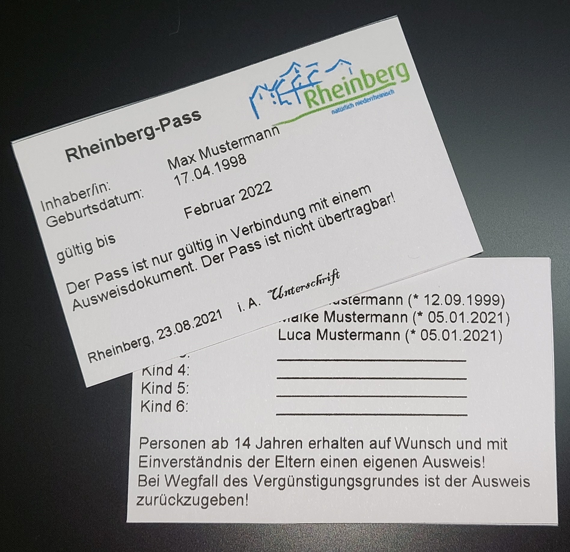 Ein Foto des Rheinberg Pass
