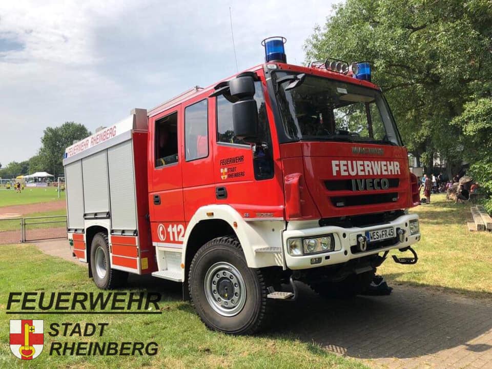 Ein Feuerwehrauto der Rheinberger Feuerwehr
