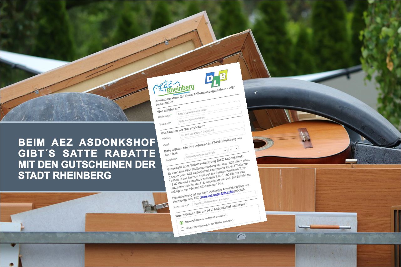Beim AEZ Asdonkshof gibts satte Rabatte mit dem Gutschein der Stadt Rheinberg