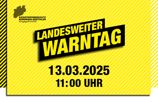 Warntag Ankündigungsplakat