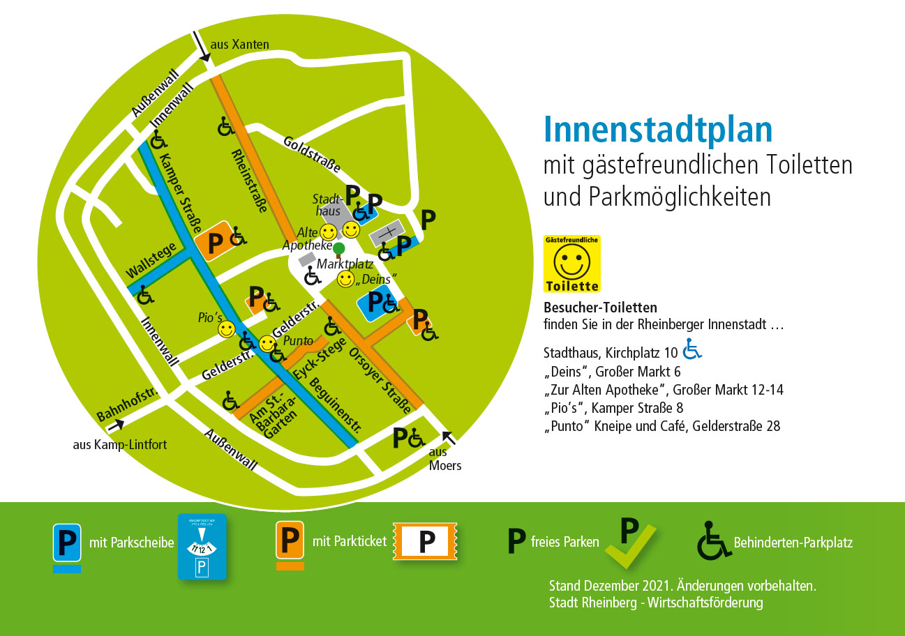 Rheinberg Innenstadtplan 12.2022