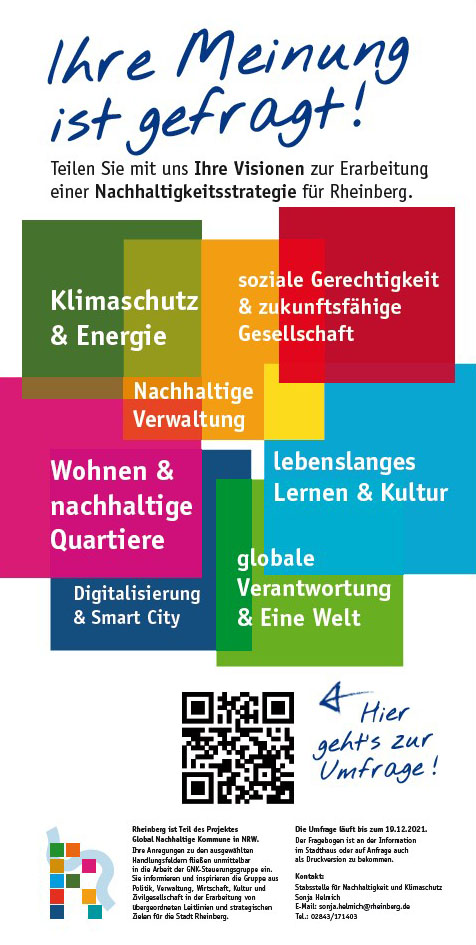 Plakat zur Umfrage - Quelle - Stadt Rheinberg