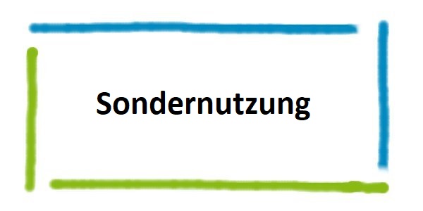 Platzhalterschild Sondernutzung